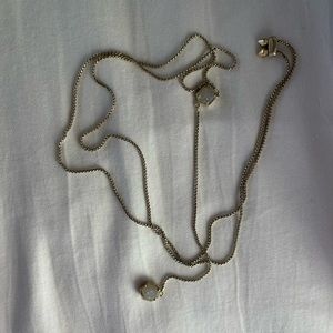 Kendra Scott Y-Drop Gold and Iridescent Drusy Necklace